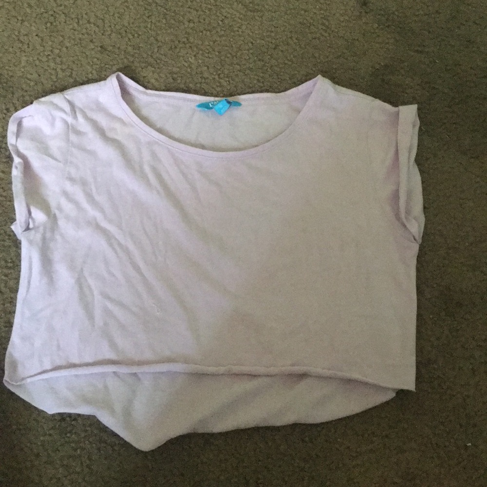 purple/ lavender VERY cropped tee